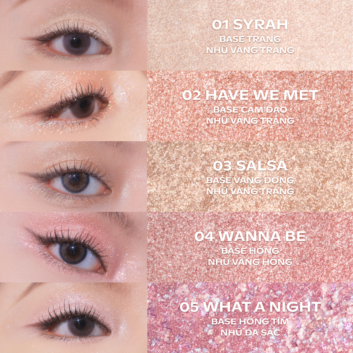 SET 2 PIXIE BAE GLITTER EYESHADOW