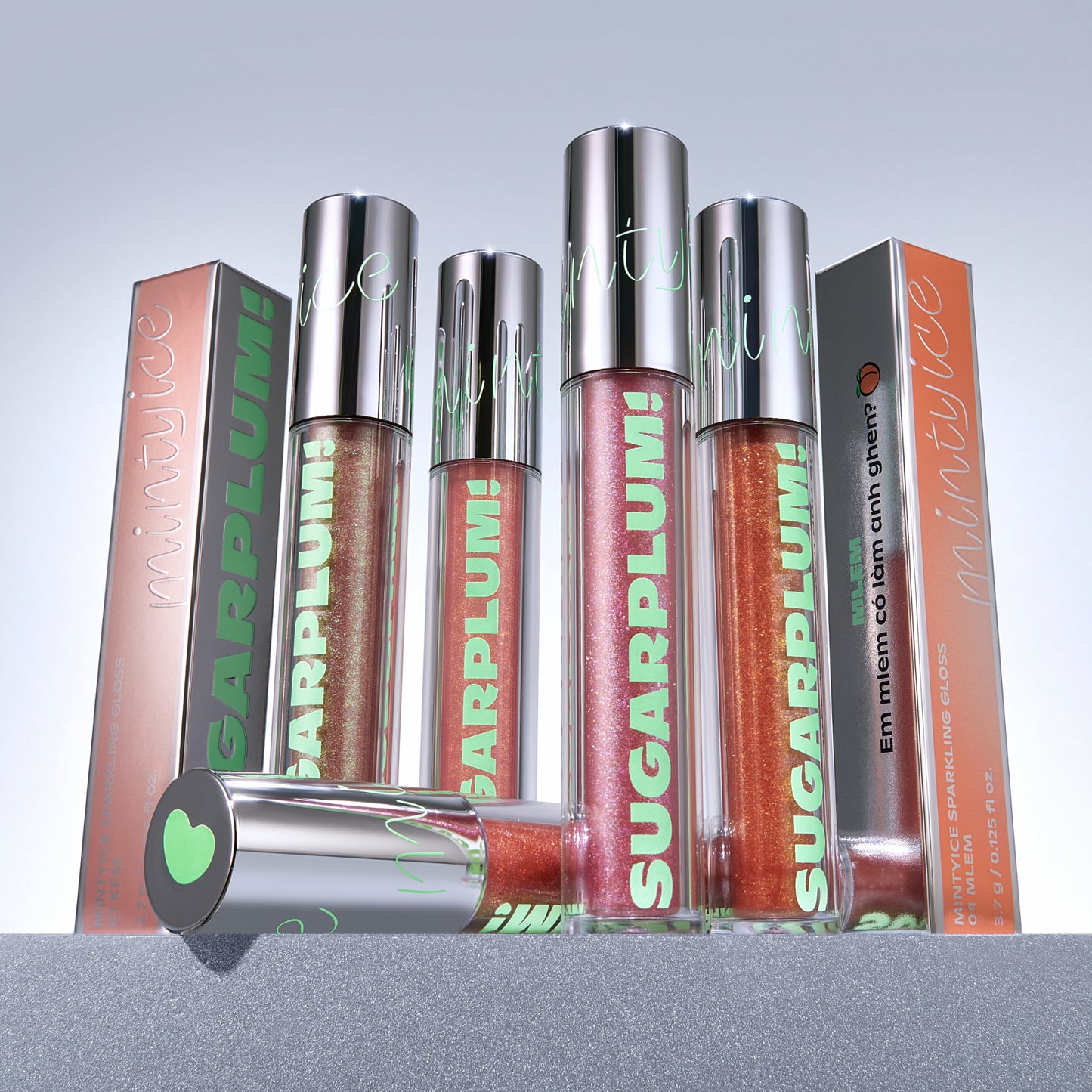 SET 2 MINTYICE SPARKLING GLOSS