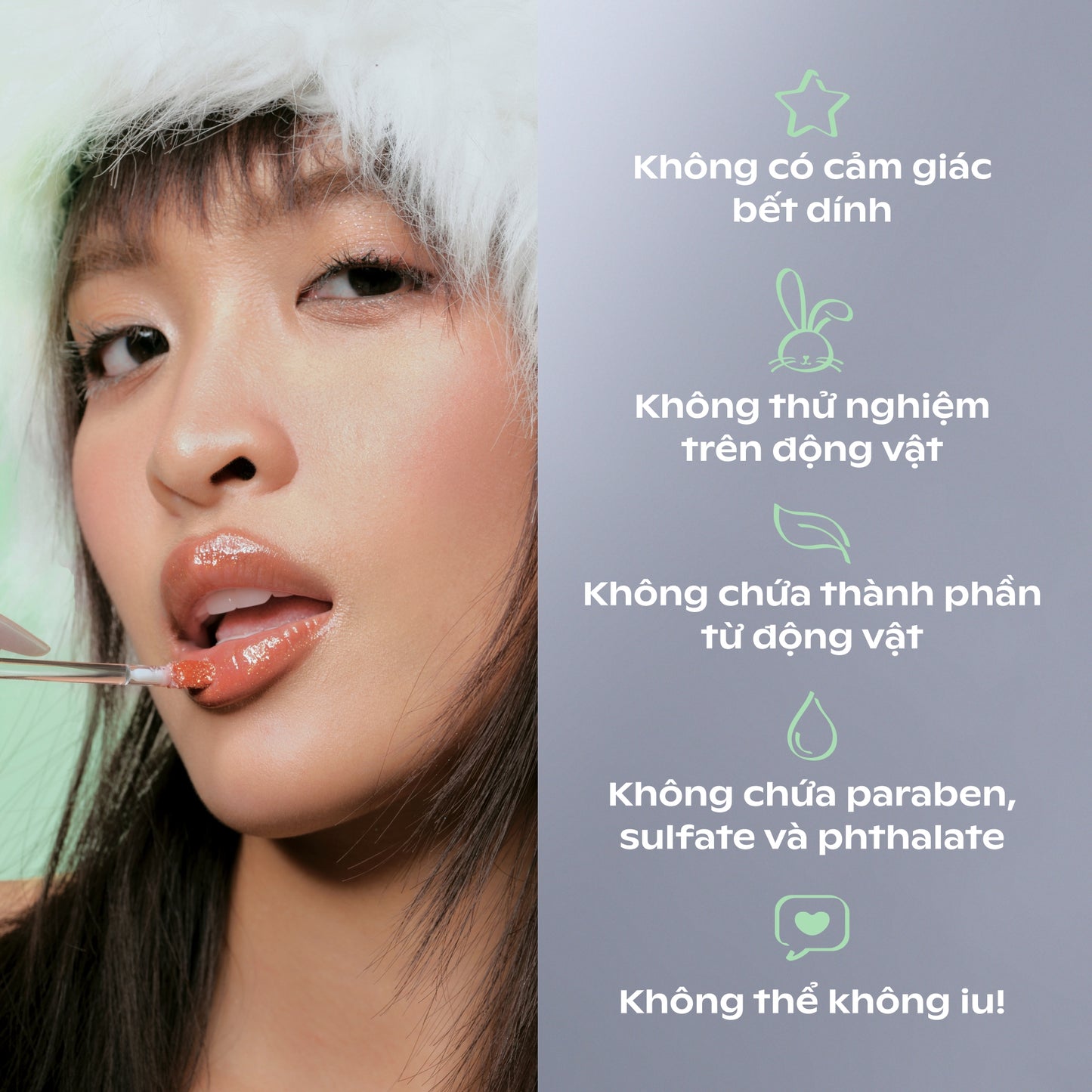 SET MISTYNOW BLURRING TINT + MINTYICE SPARKLING GLOSS