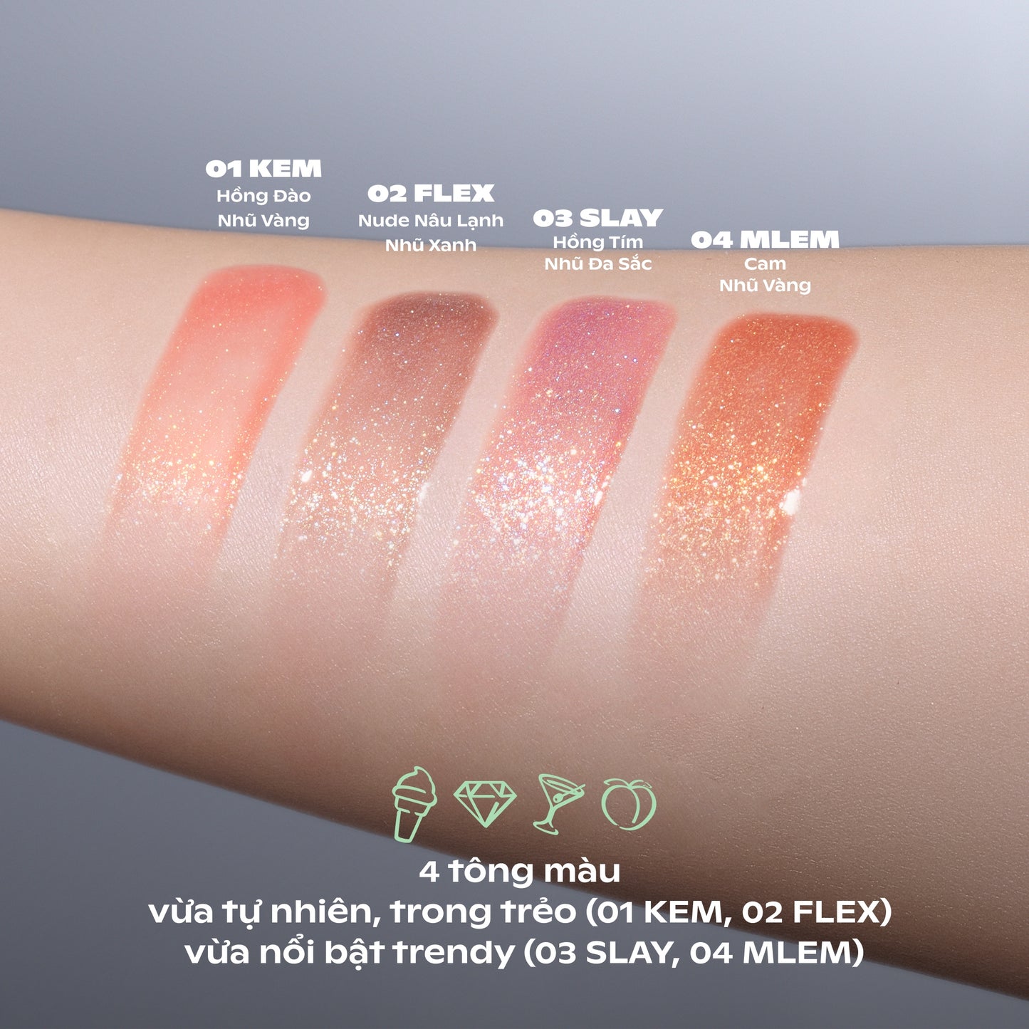 SET 2 MINTYICE SPARKLING GLOSS