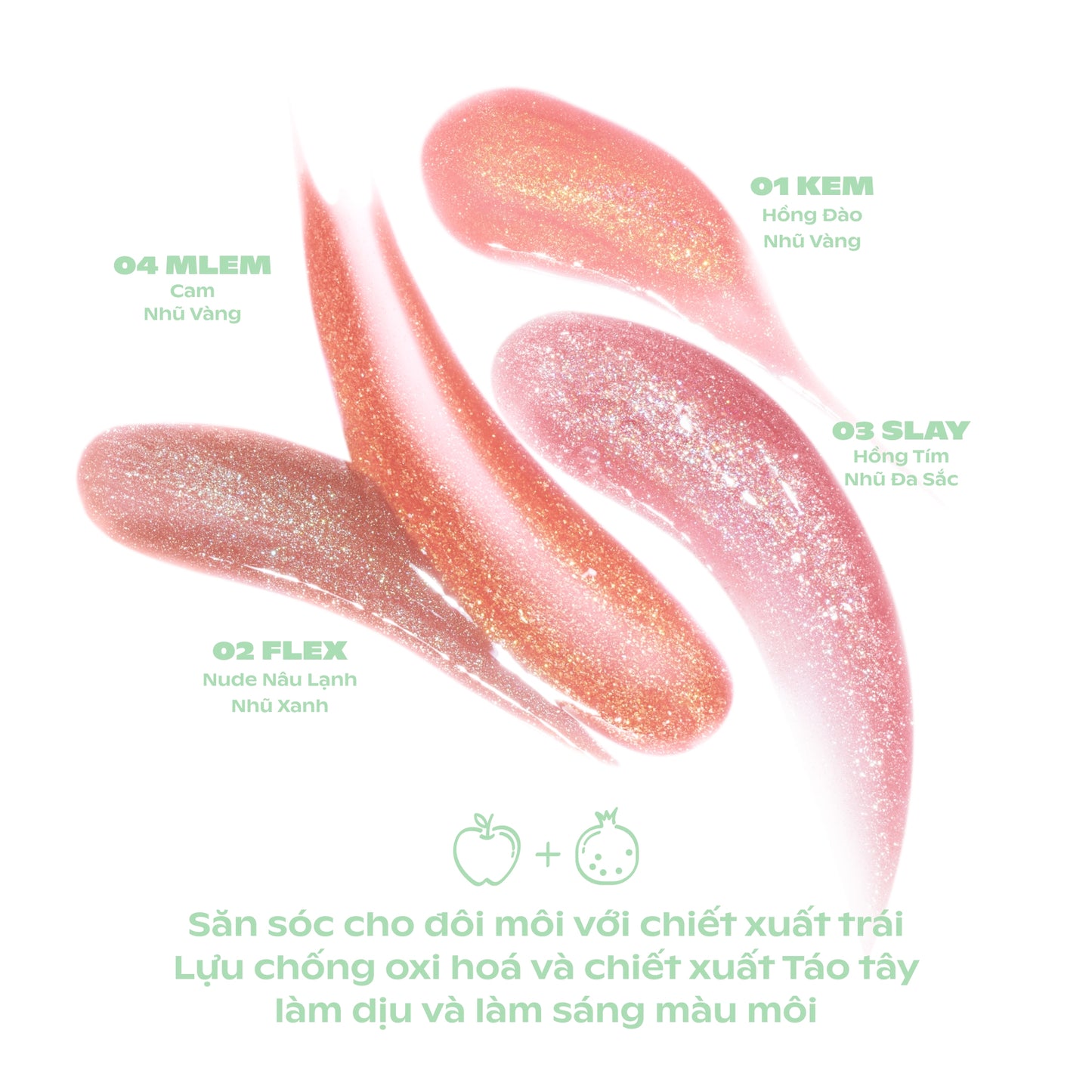 SET 2 MINTYICE SPARKLING GLOSS